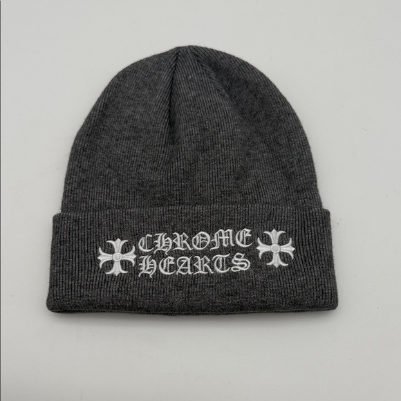 Chrome Hearts Dark Gray Knit Beanie